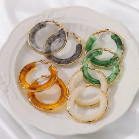 Acrylic Hoop Earrings