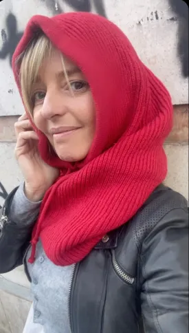 Balaclava passamontagna tinta unita vari colori trama a coste