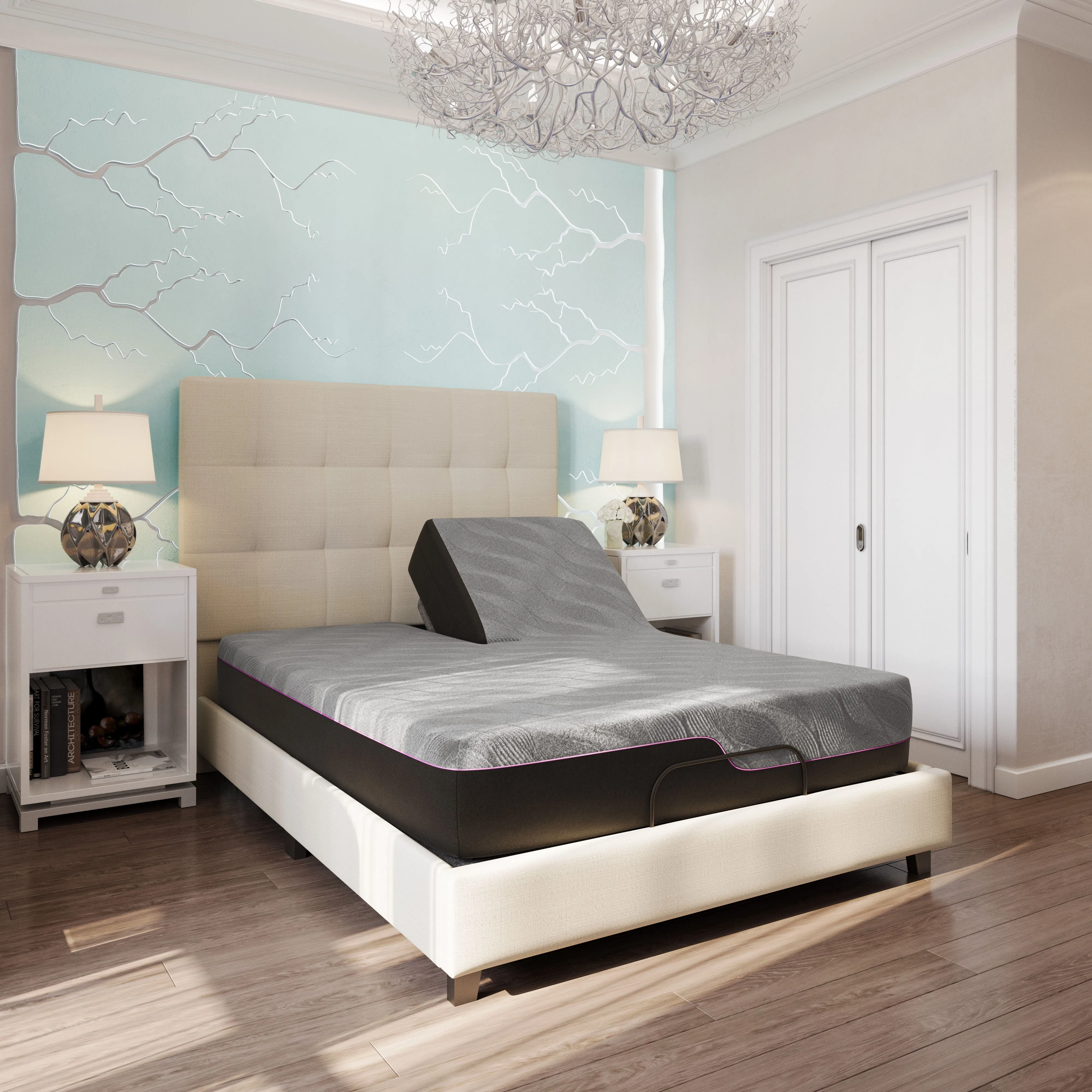 Couch.com Renew 11" Queen Size Flex Head Cooling Fast Responding Latex Foam Mattress Gray, Fabric Construction, Dark Gray Finish by Couch.com