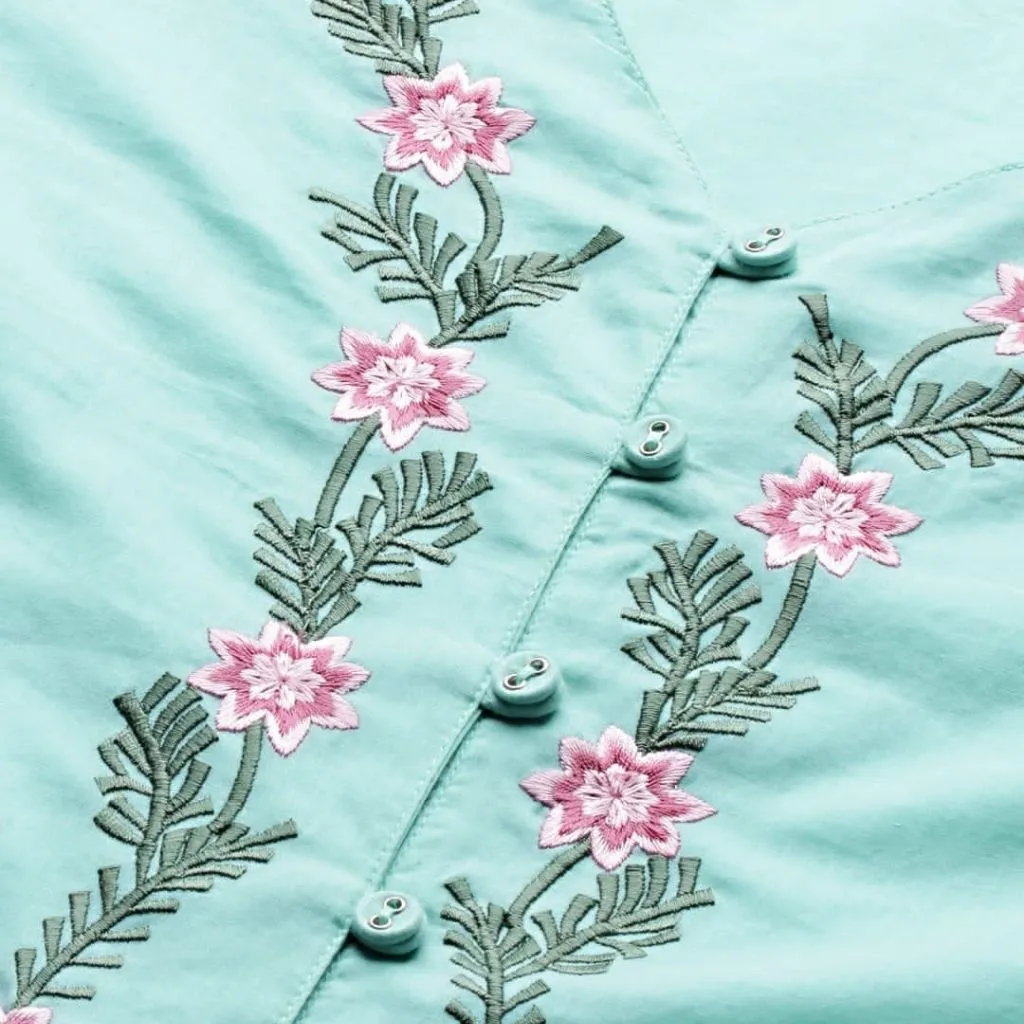 Embroidered A-Line Kurti, Dupatta With Skirt For Women
