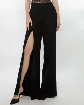 Flared Pants With Front Slit