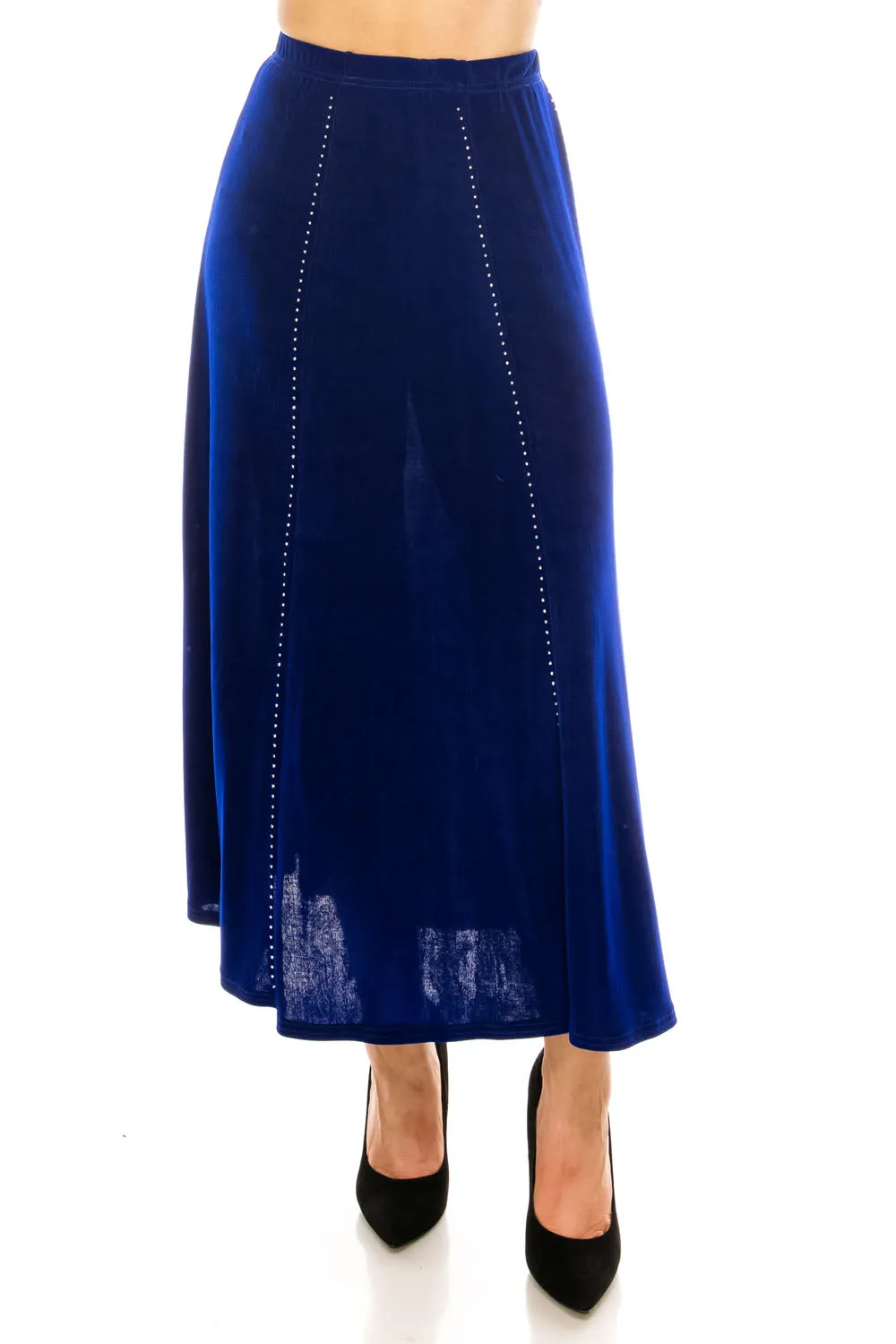 Plus Size Non Iron Flared Skirt -6002AY-AXS1