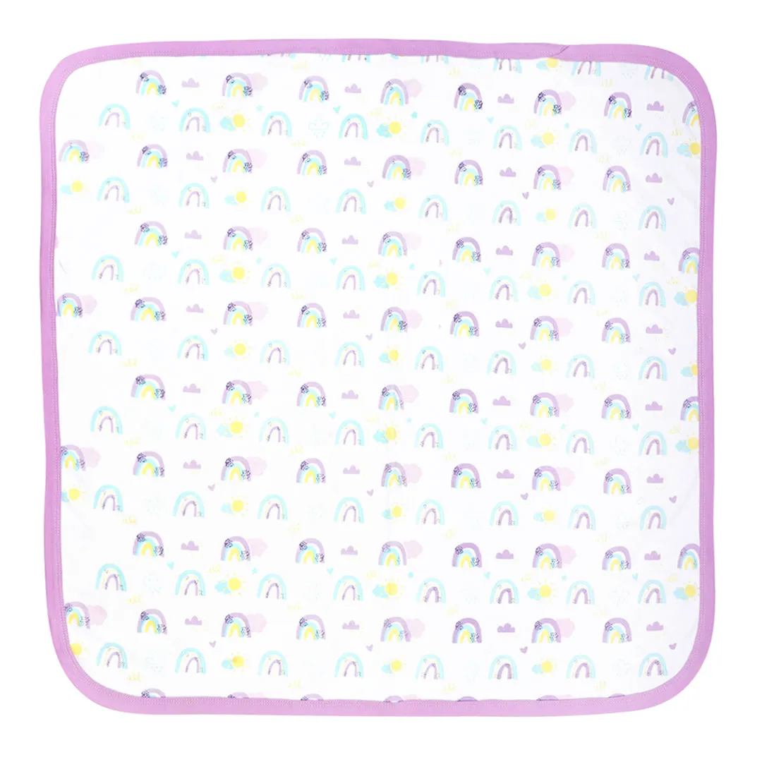 Rainbow Bliss hooded Swaddle sheet
