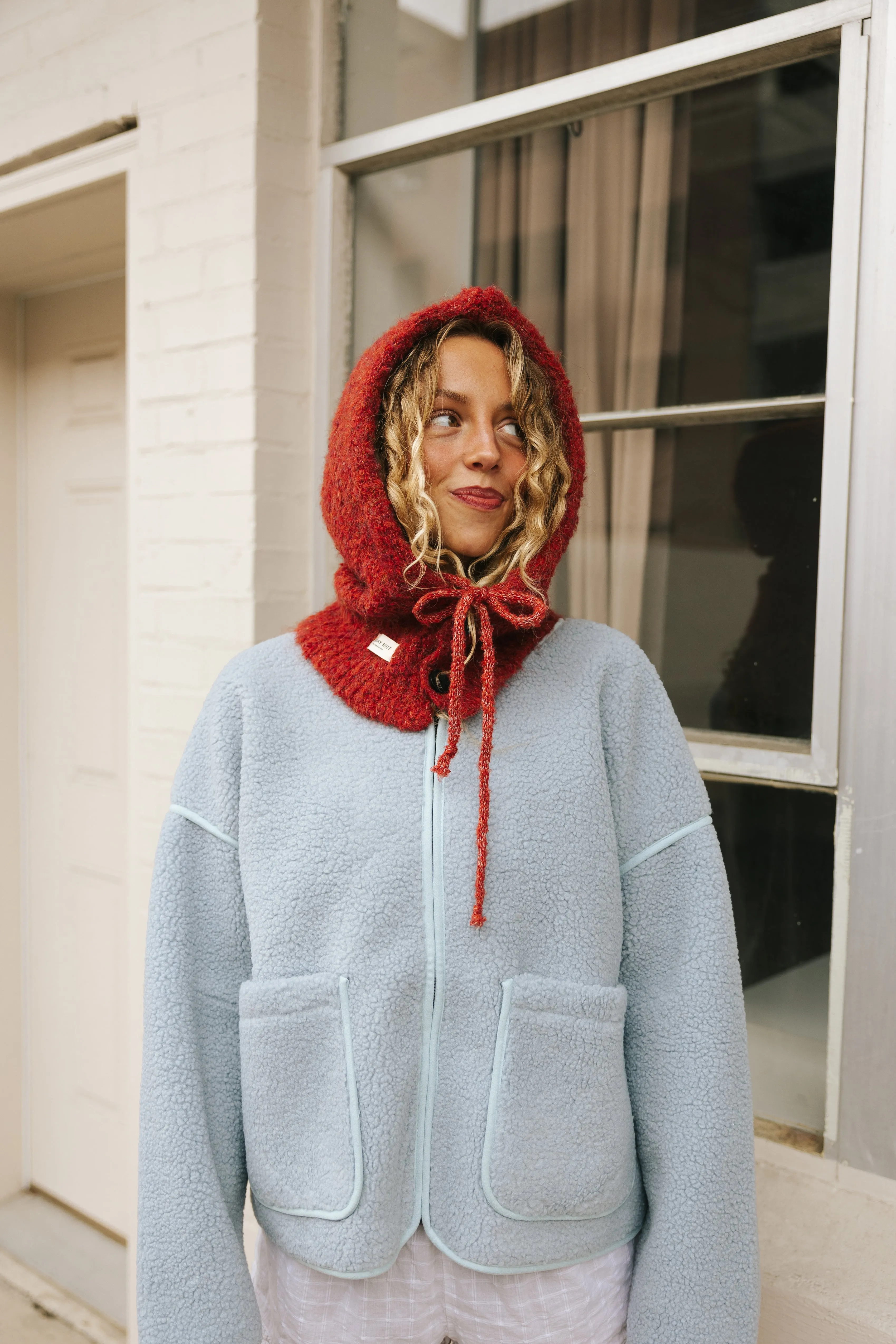 Riot Knit Balaclava in- Cherry (Restock)