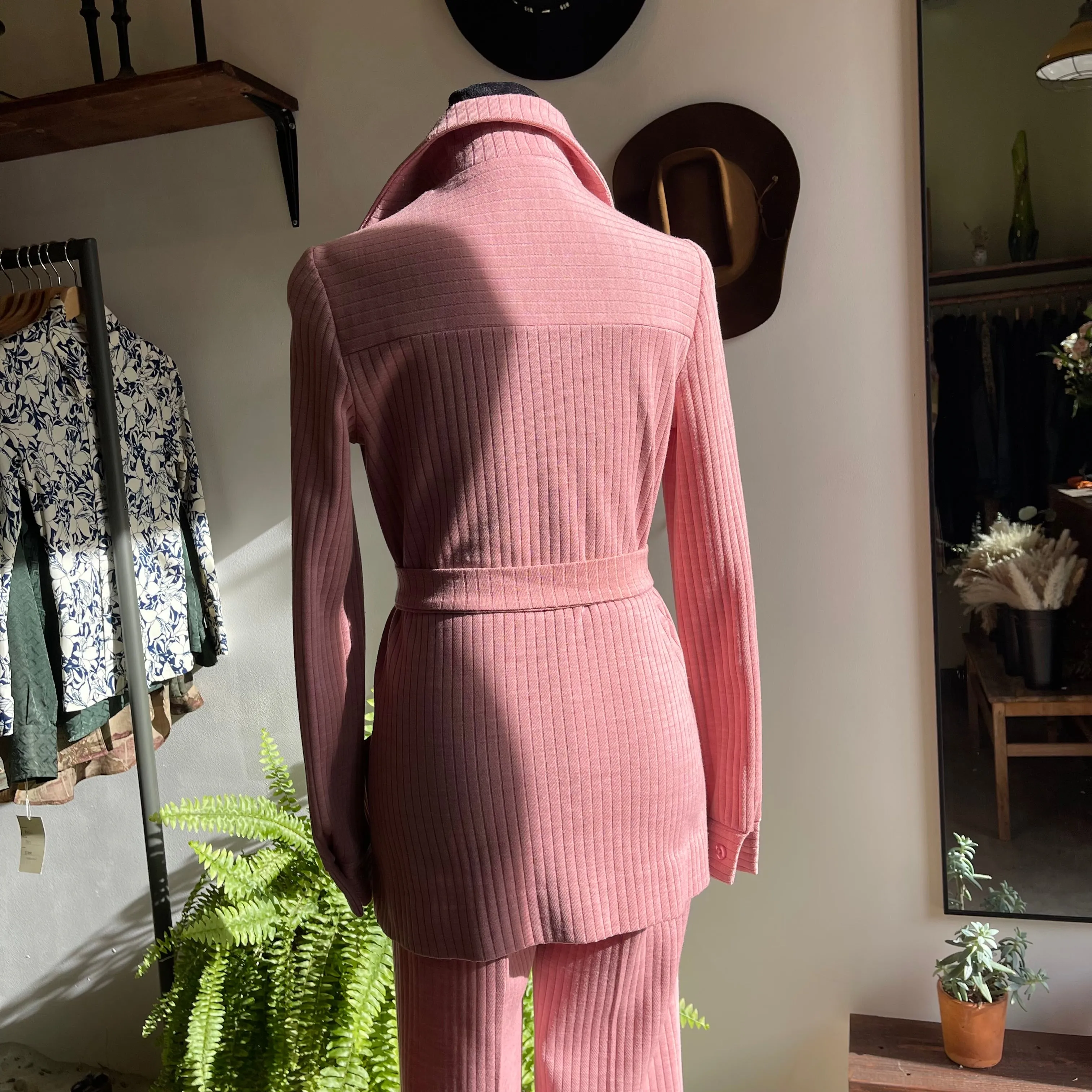 Vintage 70’s Butte Knit Pant Set with Belt