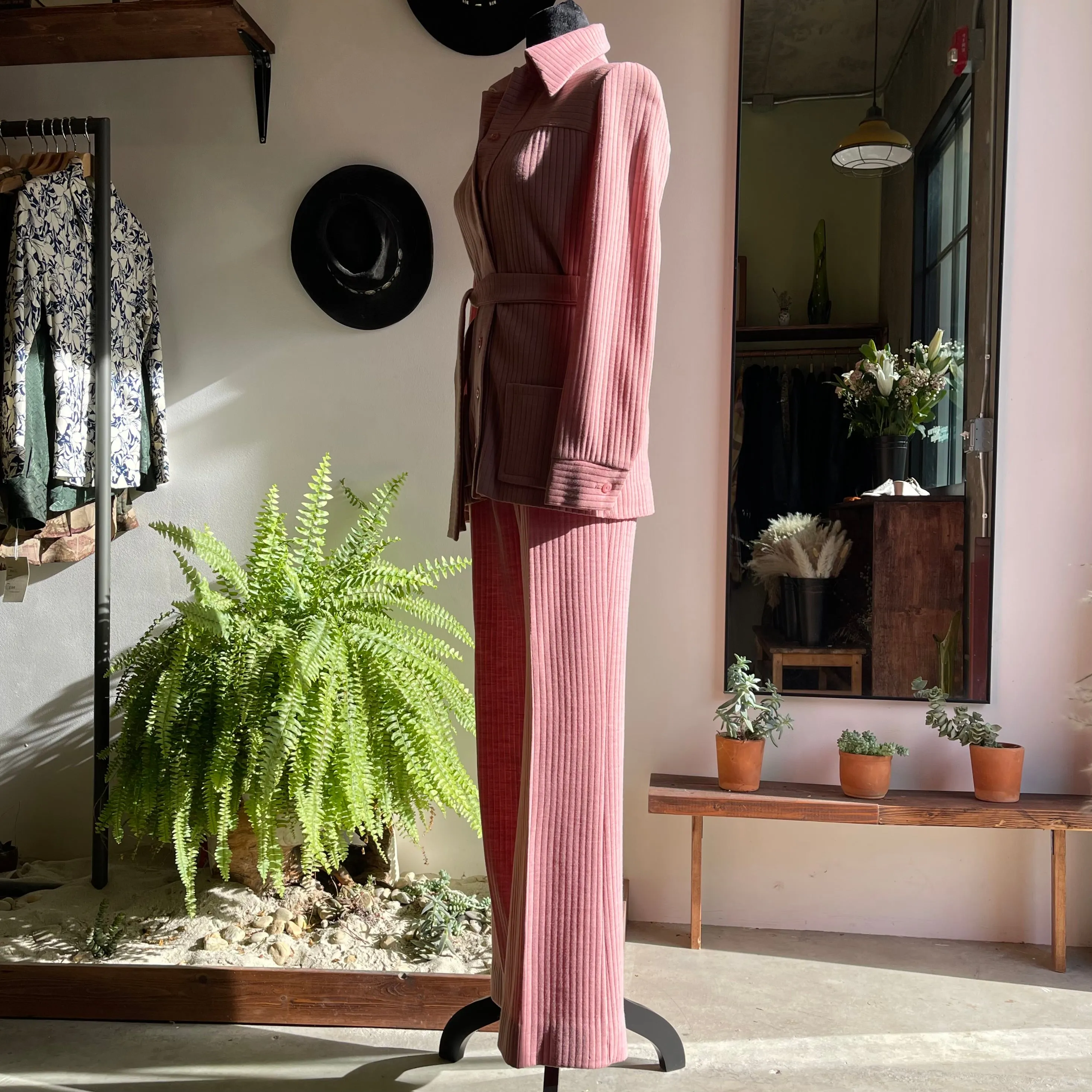 Vintage 70’s Butte Knit Pant Set with Belt